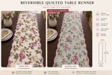 Reversible Quilted Table Runner – 13 x 72 inches | Ideal for 4–6 Seater
