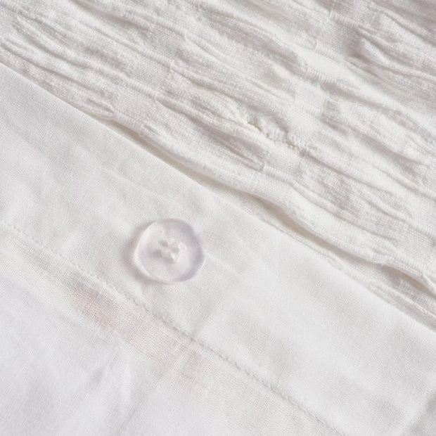 Dove White Whisper Waffle Luxury Duvet Cover Set – Super King Size (260 × 220 cm) | 3-Piece Premium Cotton Bedding Set