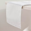 Shimmer White Jaipuri Table Runner – Small Size - 33x120 cm – Subtle Handcrafted Luxury