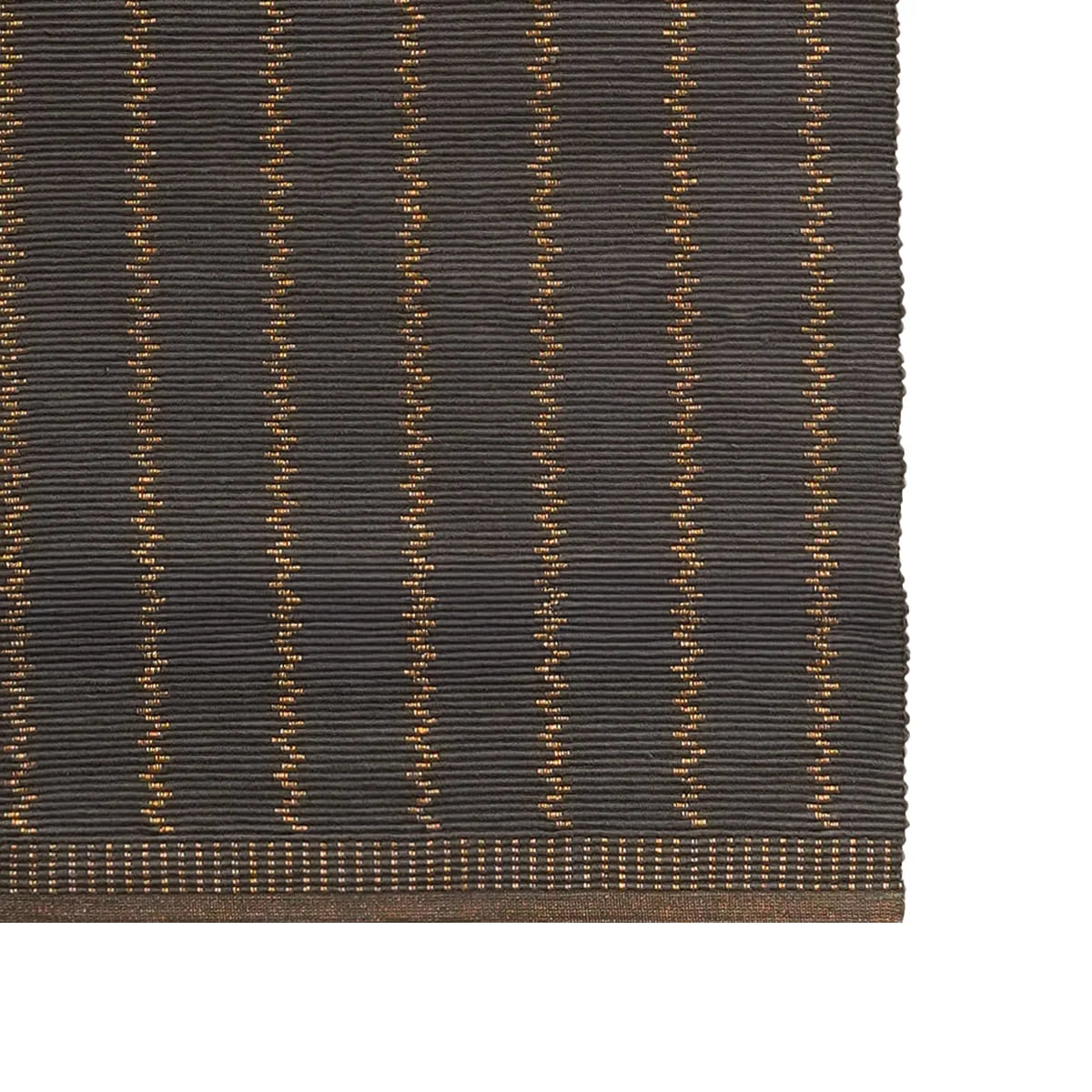 Midnight Gold Ribbed Table Runner – 33x240 cm – Contemporary Metallic Elegance