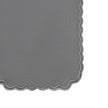 Mist Grey Scallop Table Runner – 33x260 cm – Contemporary Minimalist Elegance