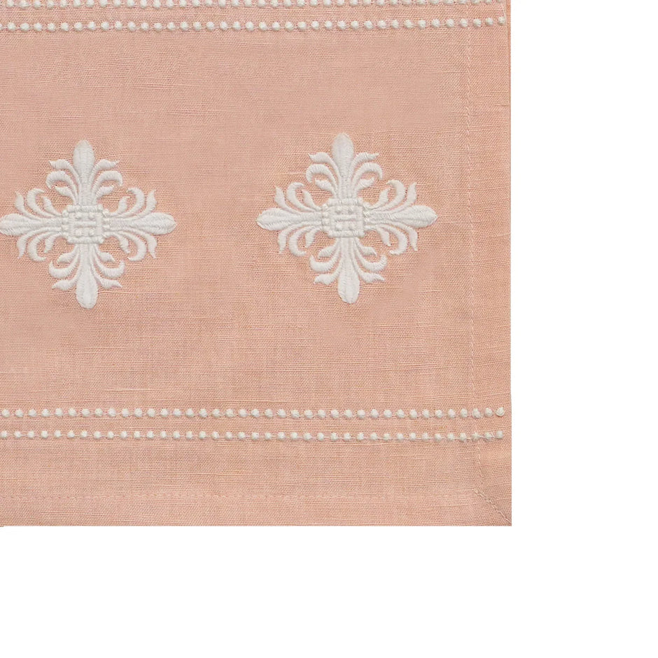 Blush Embroidered Table Runner – 33x240 cm – Soft Contemporary Elegance