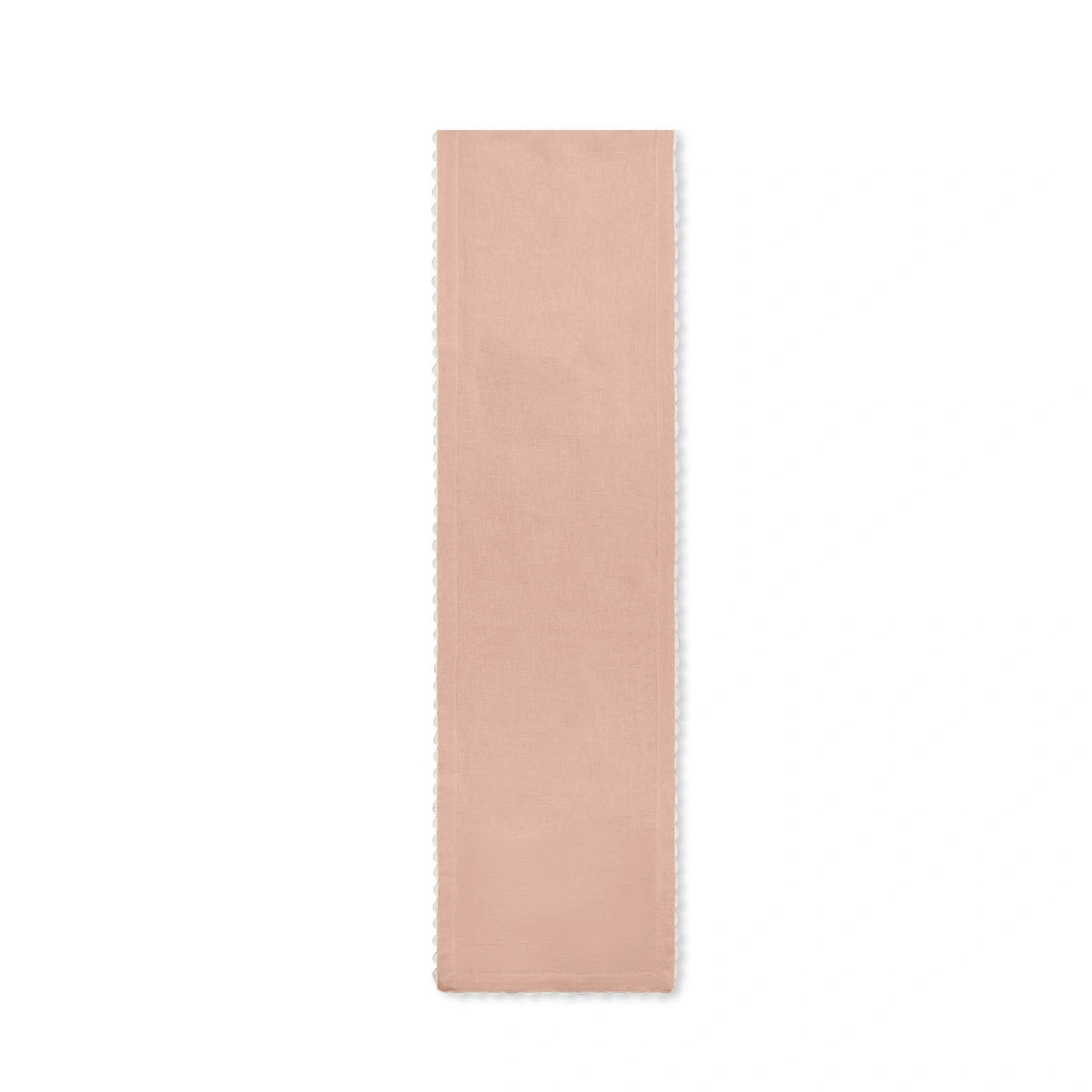Blush Scallop Table Runner – 33x240 cm – Soft Contemporary Elegance