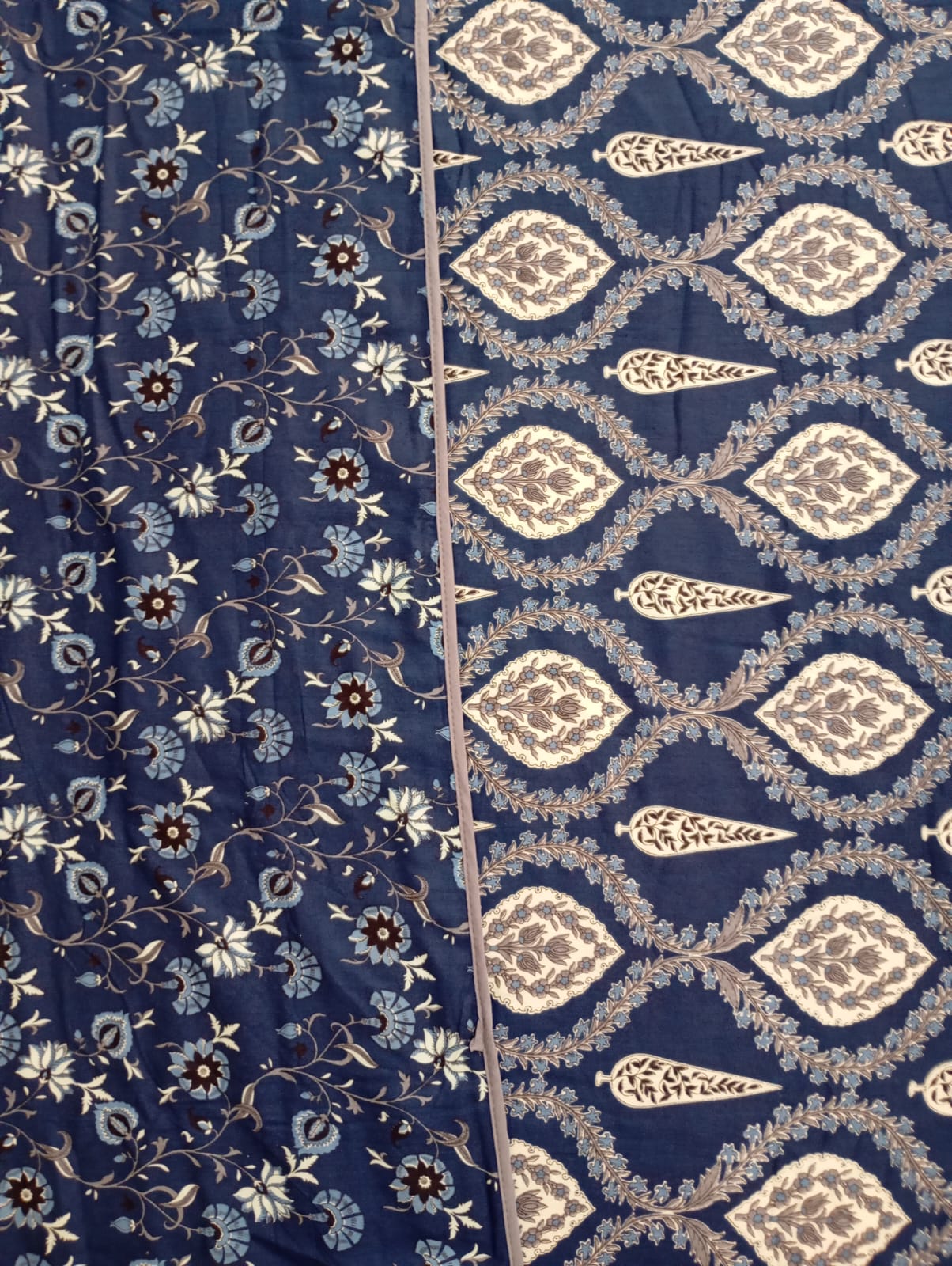 Midnight Ajrakh Elegance Dohar – Reversible Standard King Size Dohar (228 x 259 cm) | 100% Muslin  Cotton