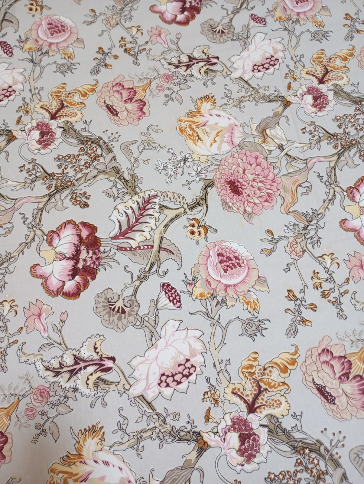 Royal Blush Garden Jaipuri Cotton Bedsheet – Super King Size (270 × 270 cm) | 3-Piece Bedding Set