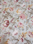 Royal Blush Garden Jaipuri Cotton Bedsheet – Super King Size (270 × 270 cm) | 3-Piece Bedding Set