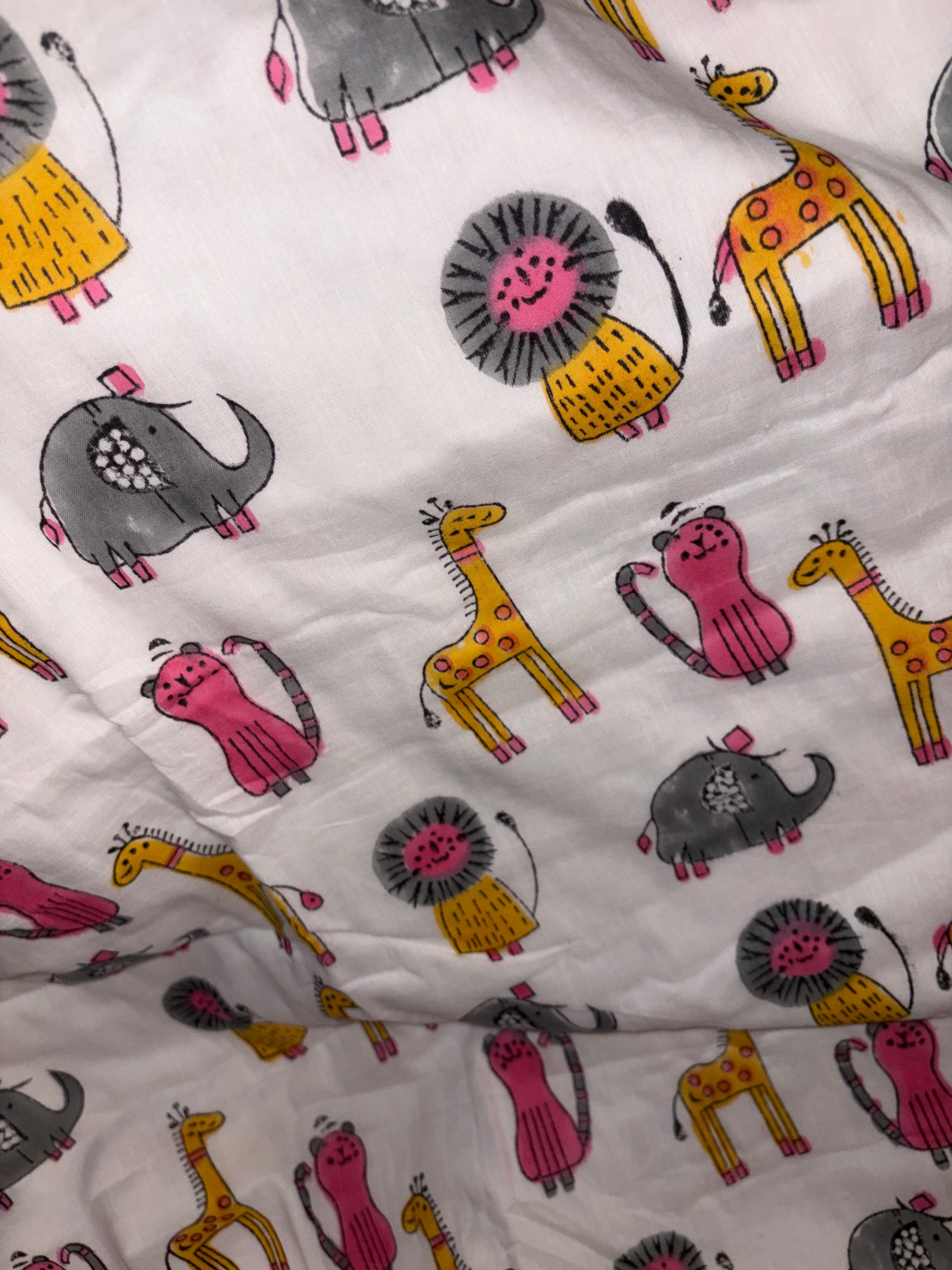 Wild Wonders Kids Muslin Reversible Dohar – Single Size (60 x 90 inch / 150 x 220 cm) | 100% Muslin Cotton | 1 Piece