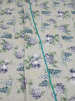 Azure Bloom Haven Muslin Cotton Dohar – King Size (220 × 240 cm) | 100% Muslin Cotton | 1 Piece