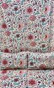 Pink Bloom – Queen Size Bedsheet (260 x 230 cm) | 100% Jaipuri Cotton | Includes 2 Pillow Covers