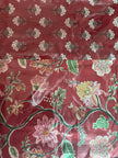 Crimson Noor Ajrakh – Super King Size Bedsheet (274 x 274 cm) | 100% Jaipuri Cotton | Includes 2 Pillow Covers