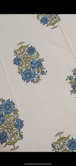 Azure Bloom – Super King Size Bedsheet (274 x 274 cm) | 100% Percale Cotton | Includes 2 Reversible Pillow Covers