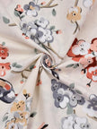 Bird Blossom Print – Super king Size XL Flat Bedsheet (274 x 290 cm) | 100% Cotton | Includes 4 Pillow Covers