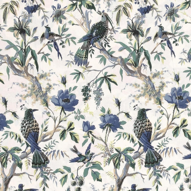 Azure Woodland Birds – Super King Size Bedsheet (274 x 274 cm) | 100% Cotton | Includes 2 Pillow Covers