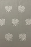 Grey Heart Bloom Pure Cotton Bedsheet Set – King Size (260 × 270 cm) | 3-Piece Bedding Set