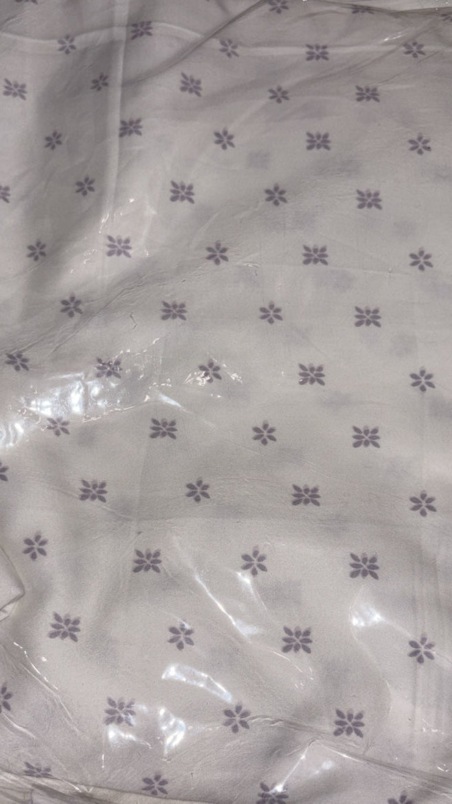 Lavender Ditsy Floral – Super King Size Bedsheet (274 x 274 cm) | 100% Tencel Cotton | Includes 2 Pillow Covers