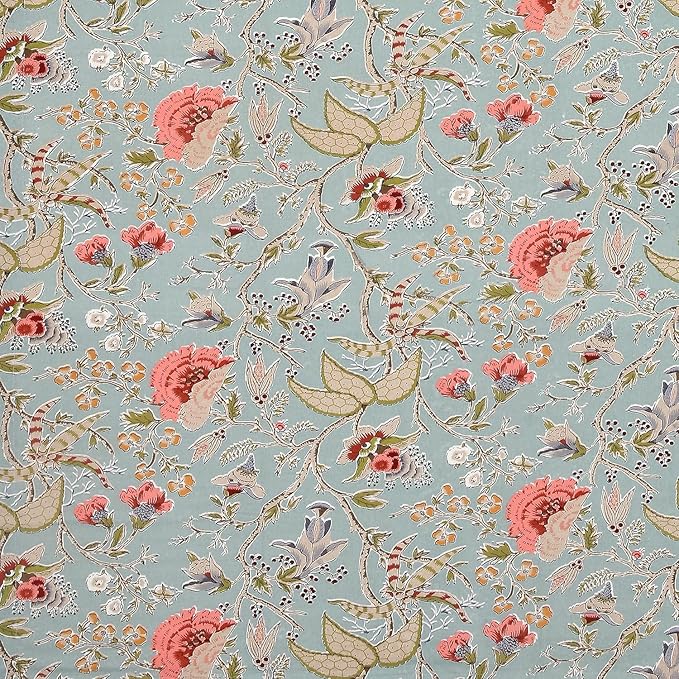 Verdant Whisper Bloom – Super King Size Bedsheet (274 x 274 cm) | 100% Jaipuri Cotton | Includes 2 Pillow Covers