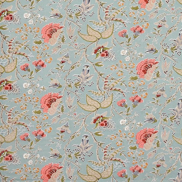 Verdant Whisper Bloom – Super King Size Bedsheet (274 x 274 cm) | 100% Jaipuri Cotton | Includes 2 Pillow Covers