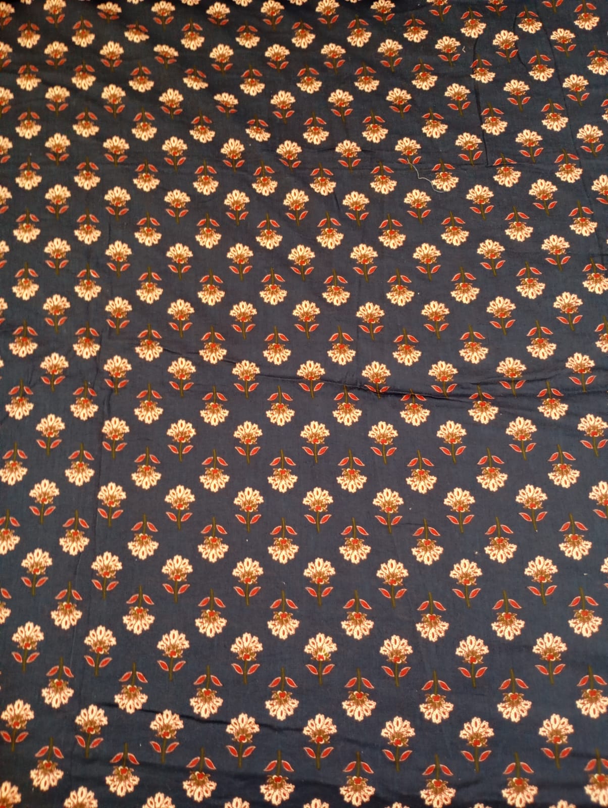 Midnight Gulnaar Ajrakh Dohar – Standard King Size (240 x 260 cm) | 100% Muslin Cotton | Lightweight and Breathable