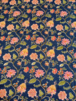 Midnight Gulnaar Ajrakh Dohar – Standard King Size (240 x 260 cm) | 100% Muslin Cotton | Lightweight and Breathable