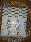 Blue Blossom Garden - Hand Block Print – Super King Size Bedsheet (274 x 274 cm) | 100% Jaipuri Cotton | Includes 2 Pillow Covers