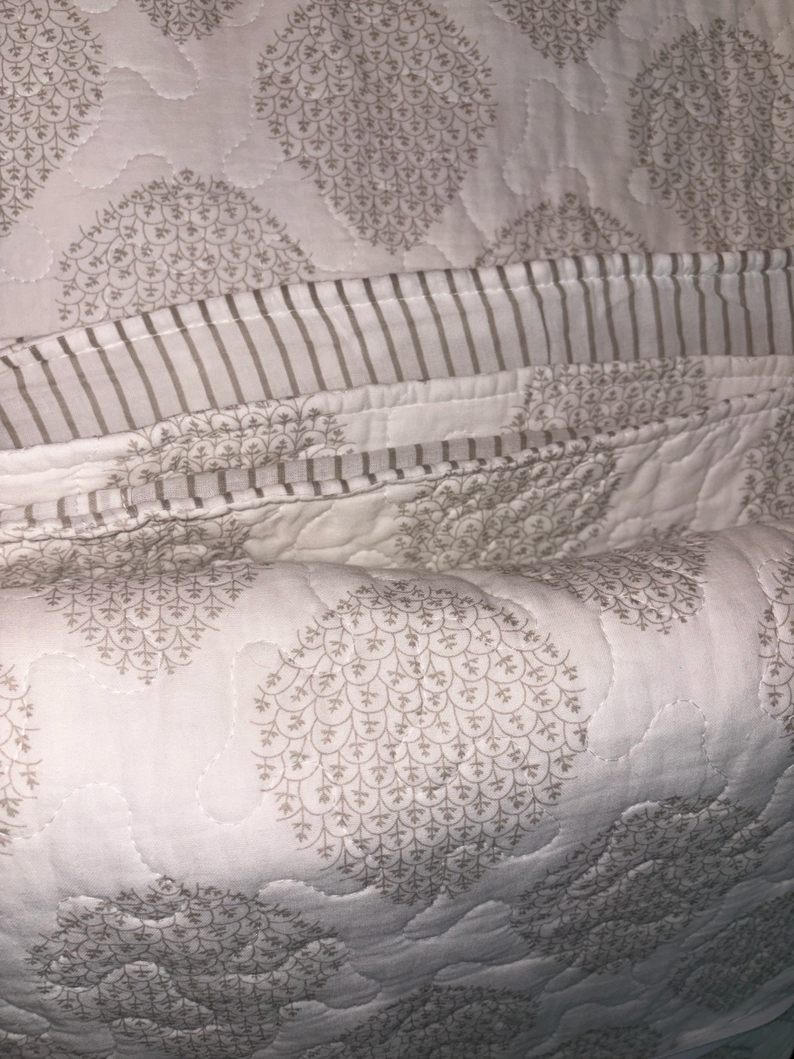 Ivory Whisper Reversible Quilted Bedspread – 300 TC Cotton | 260 x 240 cm | King Size | 2 Quilted Covers