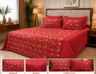 Rust Heritage Ajrakh Luxury Bedding Set – Super King Bedsheet + Reversible King Quilted Bedspread | 100% Pure Jaipuri Cotton | 6-Piece Set