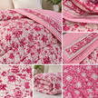 Roselle Bloom – King Size Reversible Muslin Cotton Razai Blanket | Organic Cotton Filling | Hand Stitched