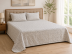 Whispering Paisley Luxe – Super King Size Bedsheet (270 x 270 cm) | 400 TC Tencel Cotton | Includes 2 Pillow Covers