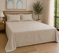 Sandstone Wildflower Veil – Super King Size Bedsheet (270 x 270 cm) | 100% Tencel Cotton | 400 Thread Count | Includes 2 Pillow Covers
