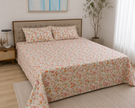 Wildflower Meadow Tencel Cotton Super King Size Bedsheet (274 x 274 cm) | 400 Thread Count | Includes 2 Pillow Covers