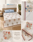 Peacock Bloom – Hand Block Print – Reversible Standard King Size Dohar | 100% Muslin Cotton | All Season, Perfect for AC