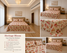 Rosé Heritage Bloom – Super King Size Bedsheet (274 x 274 cm) | 100% Jaipuri Cotton | Includes 2 Pillow Covers