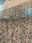 Blue Paisley Elegance – Super King Size Fitted Bedsheet Set (210 × 200 cm × 30 cm Depth) | 400 TC Tencel Cotton | Includes 2 Pillow Covers