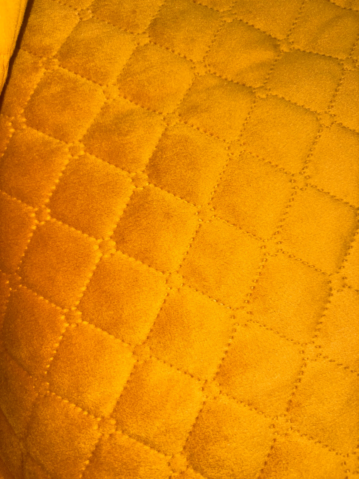 Jaipur Marigold Luxe – 3-Piece Velvet Quilted Bedspread Set (160 × 220 cm) | Mustard Gold | 2 Pillow Covers