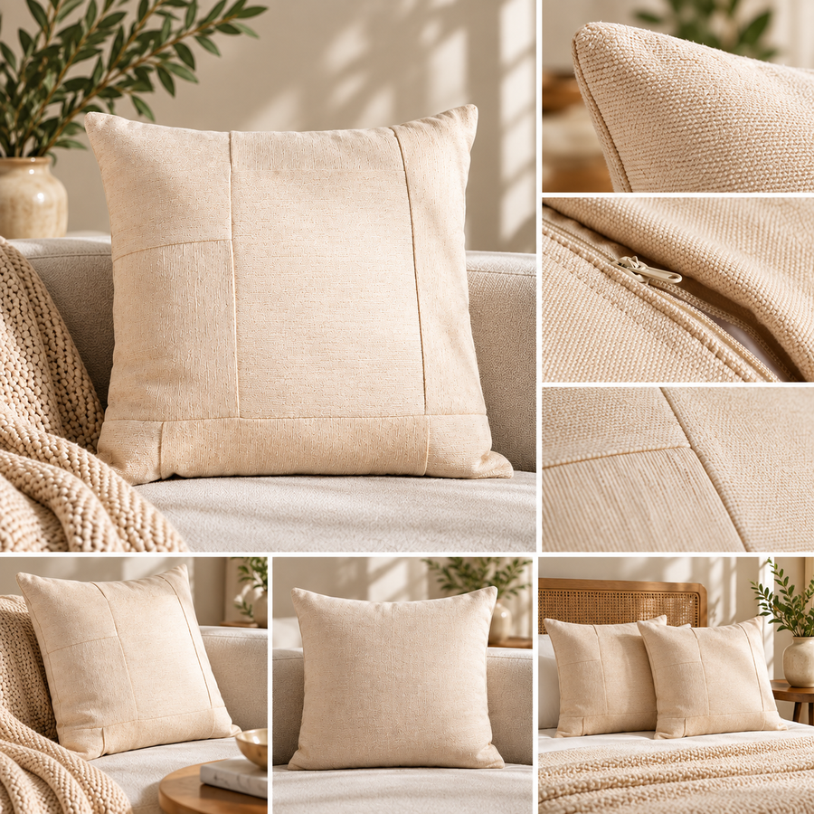 Mogra Dune Jaipuri Cushion Cover
