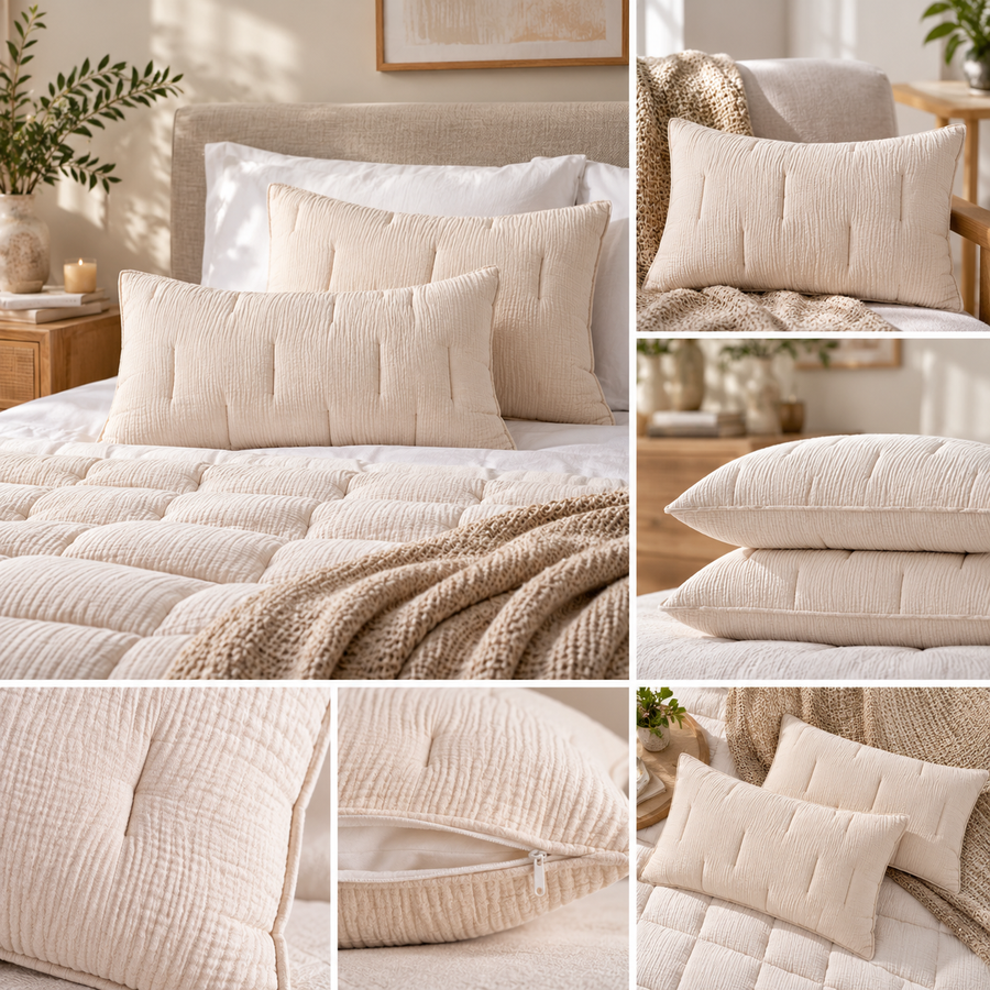 Jaipuri Sand Dune Heritage Fluffy Cotton Quilted Bedspread Set