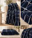 Neel Jaal Luxe Throw – 127 × 154 cm | Jaipuri-Inspired Cotton & Chenille Throw