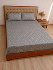Silver Vine Greenish tone – Single Size Bedsheet (180 x 225 cm) | 100% Tencel Cotton | Includes 1 Pillow Cover