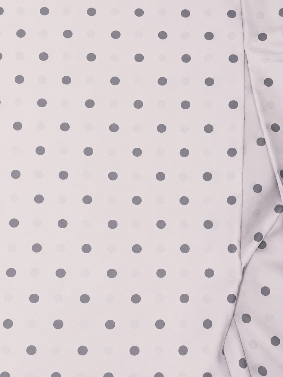 Grey Polka Dot Pure Cotton Flat Bedsheet – Queen Size (240 x 270 cm) | 100% Cotton | 1 Piece