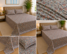 Rustwood Vine – Super King Size Bedsheet (270 x 270 cm) | 100% Tencel Cotton | 400 Thread Count | Includes 2 Pillow Covers