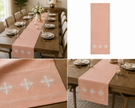 Blush Embroidered Table Runner – 33x240 cm – Soft Contemporary Elegance