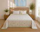 Gul Meadow – Super King Size Bedsheet (274 x 274 cm) | 100% Jaipuri Cotton | Includes 2 Pillow Covers