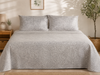 Speckled Grey – Jumbo King XL Size Bedsheet (305 × 305 cm) | 100% Tencel Cotton | Includes 2 Pillow Covers