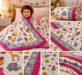 Safari Storybook Reversible Kids Razai – Single Kids Size (55 × 85 inches) | 1 Piece