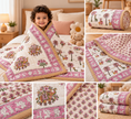 Gulmohar Safari – Reversible Kids Razai Blanket | Single Size (55 × 85 inches / 140 × 216 cm) | Cotton | 1 Piece