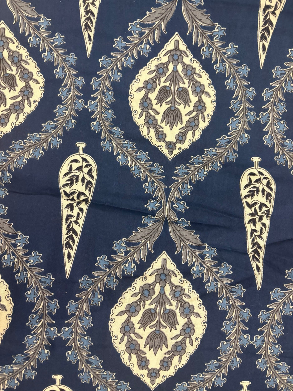 Midnight Ajrakh Elegance Dohar – Reversible Standard King Size Dohar (228 x 259 cm) | 100% Muslin  Cotton