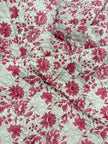 Roselle Bloom – King Size Reversible Muslin Cotton Razai Blanket | Organic Cotton Filling | Hand Stitched