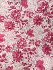 Roselle Bloom – King Size Reversible Muslin Cotton Razai Blanket | Organic Cotton Filling | Hand Stitched