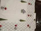 Set - Razai + Bedsheet - Ivory Garden Hand Block Bedding Set – Super King Bedsheet with King Reversible Hand Tagai Razai