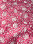 Roselle Bloom – King Size Reversible Muslin Cotton Razai Blanket | Organic Cotton Filling | Hand Stitched